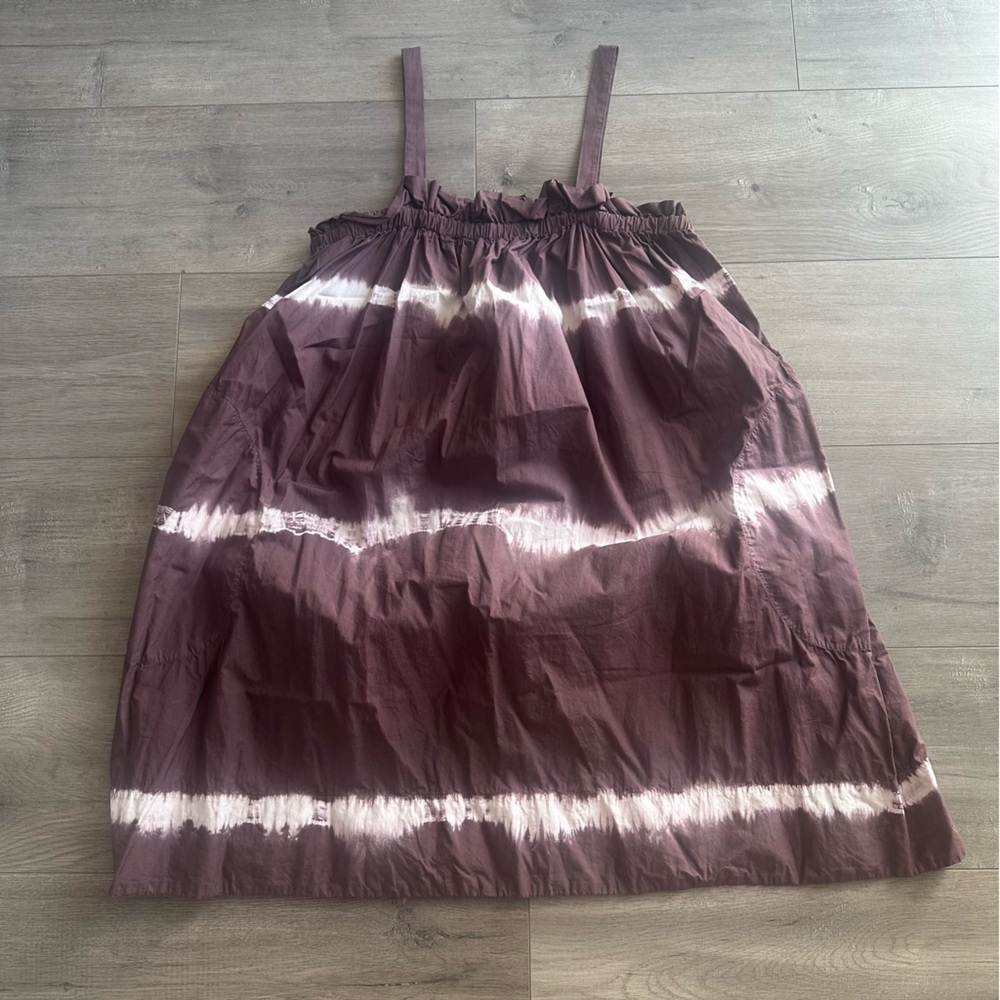EUC Othilia tie dye dress - size 6 - brown and cream